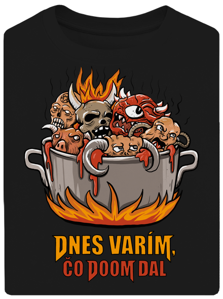 Čo Doom dal unisex tričko oversized Black