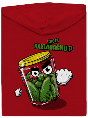Nakladačka pánska mikina na zips Red