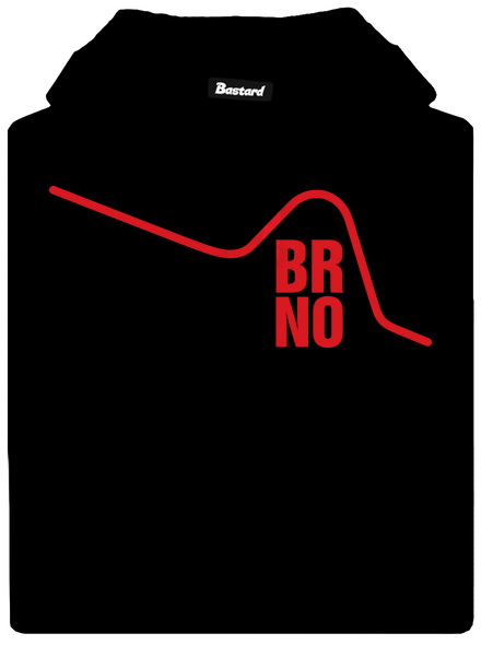 Brno pánska mikina klokanka Black