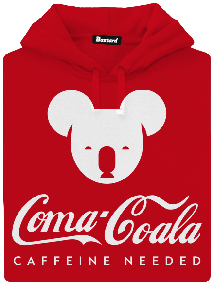 Coma Coala pánska mikina klokanka Red
