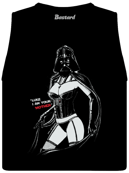 Mrs. Vader dámske tielko voľné Black