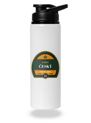 Pivná etiketa flaša na vodu White