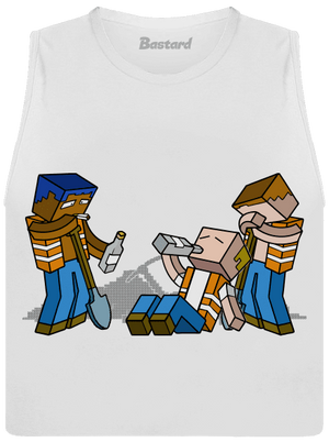 Real Minecraft dámske tielko voľné White