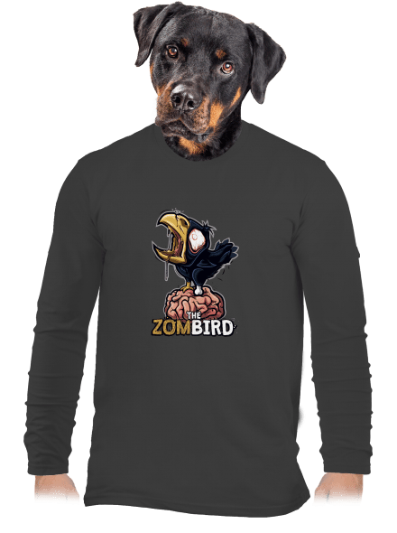 Zombird pánske dlhý rukáv Dark Grey