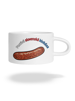 Poctivá buchta a klobása hrnček makronka White