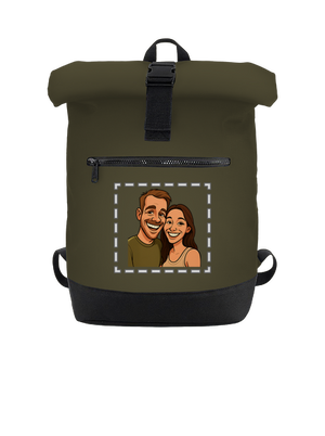 Karikatúra z vlastnej fotky batoh Military Green