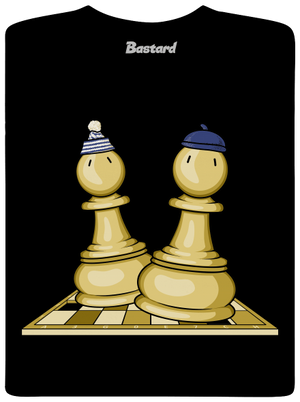 Šach a Mat pánske tričko Black