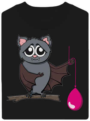 Netopier unisex mikina bez kapucne Black