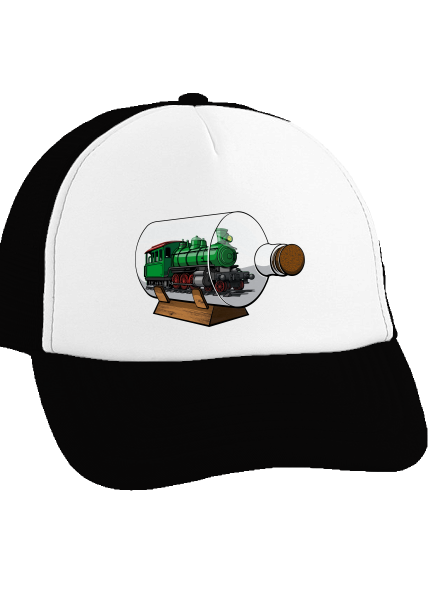 Lokomotíva vo fľaši šiltovka truckerka Black cap