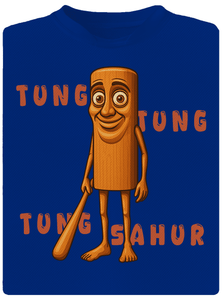 Tung Tung Tung Sahur – Italian Brainrot pánske športové tričko Royal Blue Mal