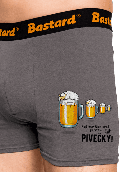 Pivečka boxerky Gray Melange