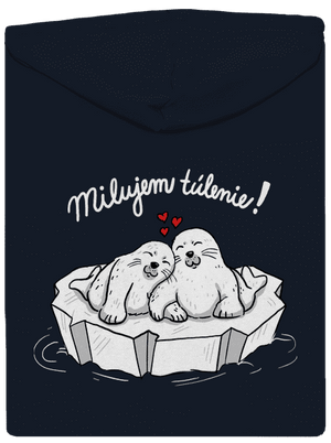 Milujem túlenie dámska mikina na zips Navy Mal