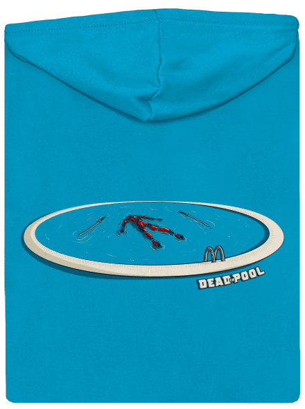 Dead in pool dámska mikina na zips Blue Atol