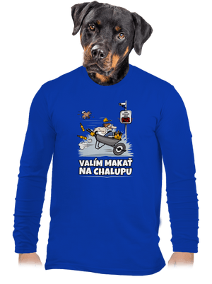 Valím na chalupu pánske dlhý rukáv Royal Blue