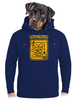Moja trasa unisex mikina premium Navy