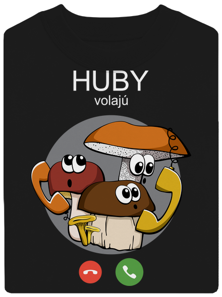 Huby volajú unisex mikina bez kapucne Black