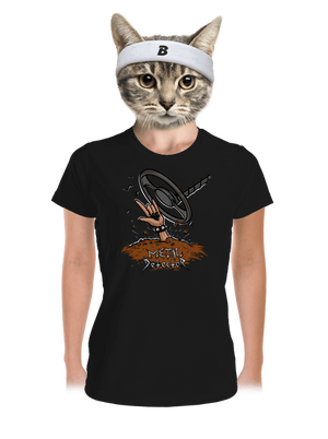 Metal detector dámske športové tričko Black