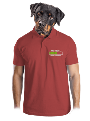 Premýšľam pánska polokošeľa Burgundy