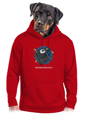 Padá server pánska mikina klokanka Red