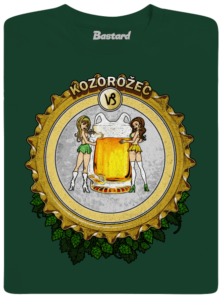 Pivný horoskop: Kozorožec pánske dlhý rukáv Bottle Green