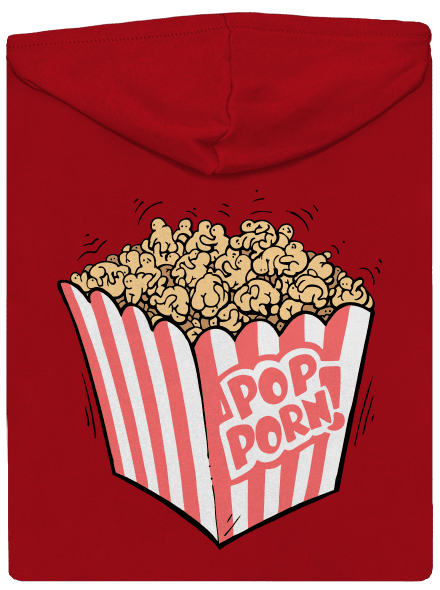 Popporn pánska mikina na zips Red