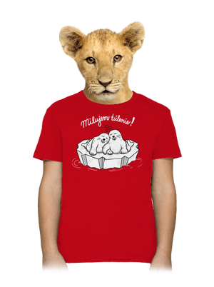 Milujem túlenie detské tričko Red