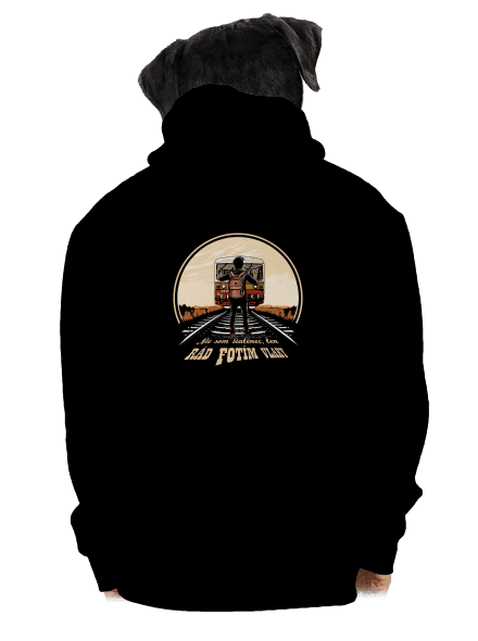 Fotím vlaky pánska mikina na zips Black