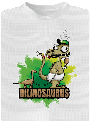 Dilinosaurus detské športové tričko White