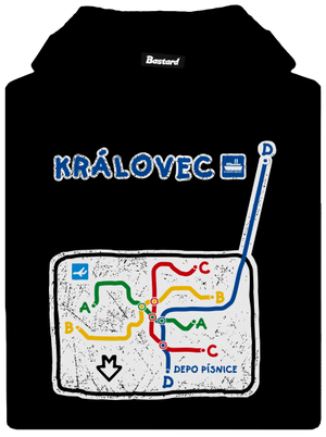 Metro Královec pánska mikina klokanka Black