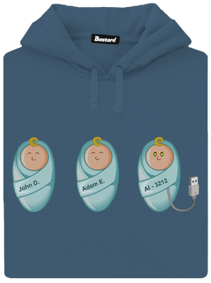 AI baby dámska mikina klokanka Denim