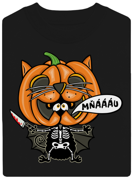 Halloweenská kočička unisex mikina bez kapucne Black