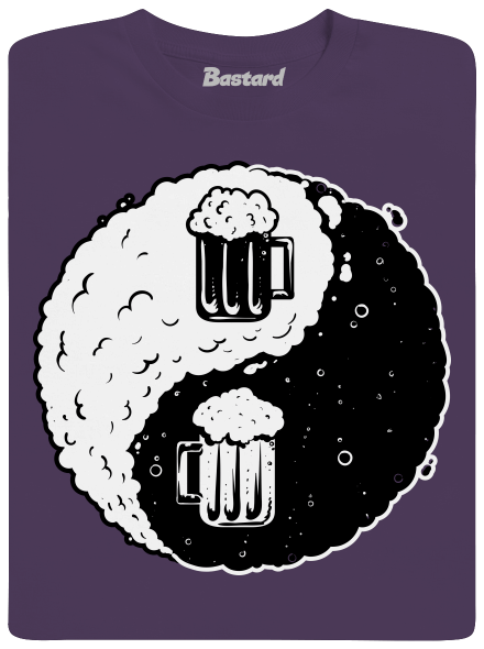 Jin Jang pivo pánske tričko Urban Purple