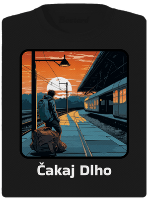 Čakaj dlho dámske športové tričko Black