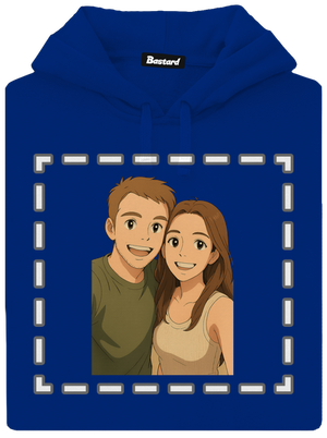 Ghibli efekt z vlastnej fotky dámska mikina klokanka Royal Blue Mal