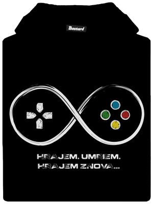 Hrajem znova detská mikina klokanka Black