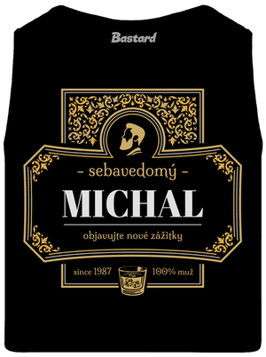 Alkoholová etiketa pánske tielko Black