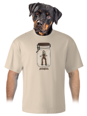 Jar in jar unisex tričko oversized Almond