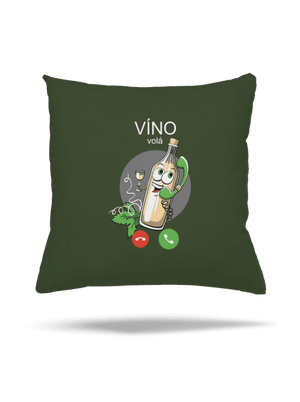 Biele víno volá vankúš Olive Green