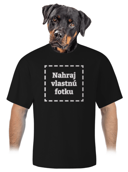 Vlastná potlač unisex tričko oversized Black