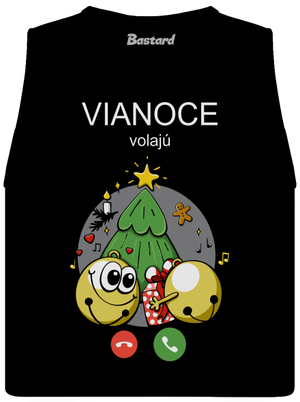 Vianoce volajú dámske tielko voľné Black
