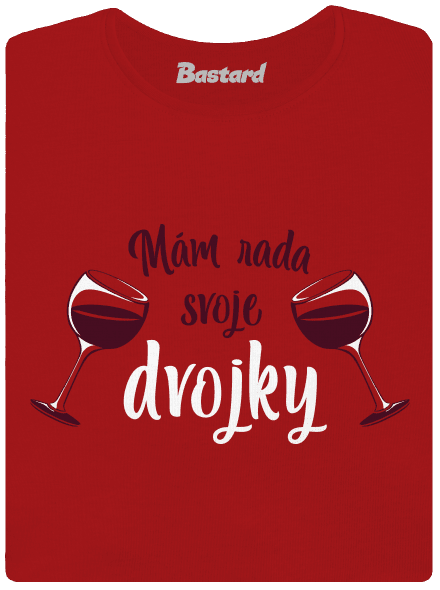 Dvojky dámske tričko s lemom Red Mal