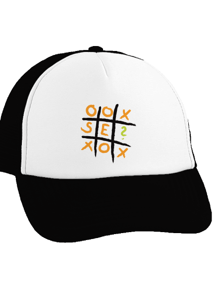 Piškvorky šiltovka truckerka Black cap