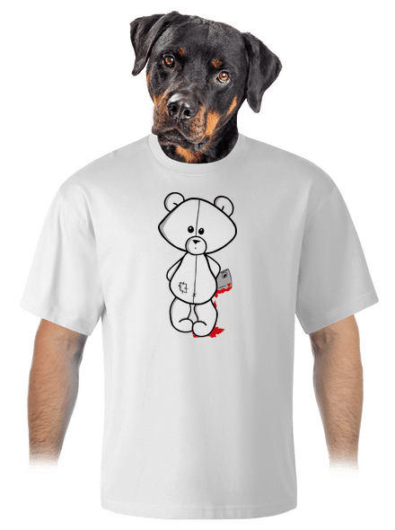 Méďa zabijak unisex tričko oversized White