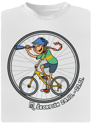 Cyklistický horoskop: Škorpión detské športové tričko White