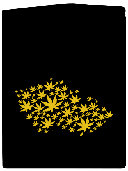 Ganja Country pánska mikina na zips Black