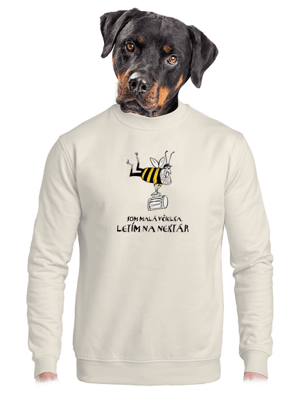 Malá včielka unisex mikina bez kapucne Off White