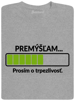 Premýšľam pánske tričko Sport Grey