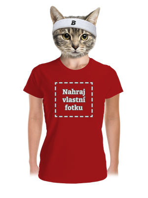 Vlastná potlač dámske športové tričko Red Mal