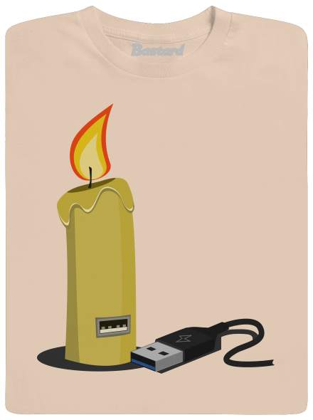 USB sviečka pánske tričko Sand