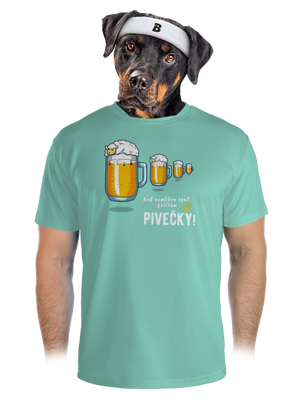 Pivečka pánske športové tričko Mint Mal